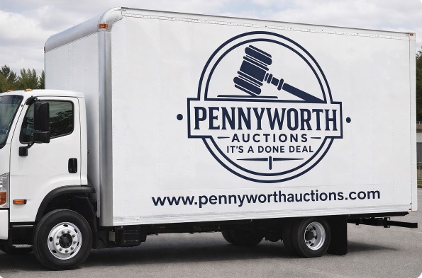 Pennyworth Auctions box truck for local deliveries